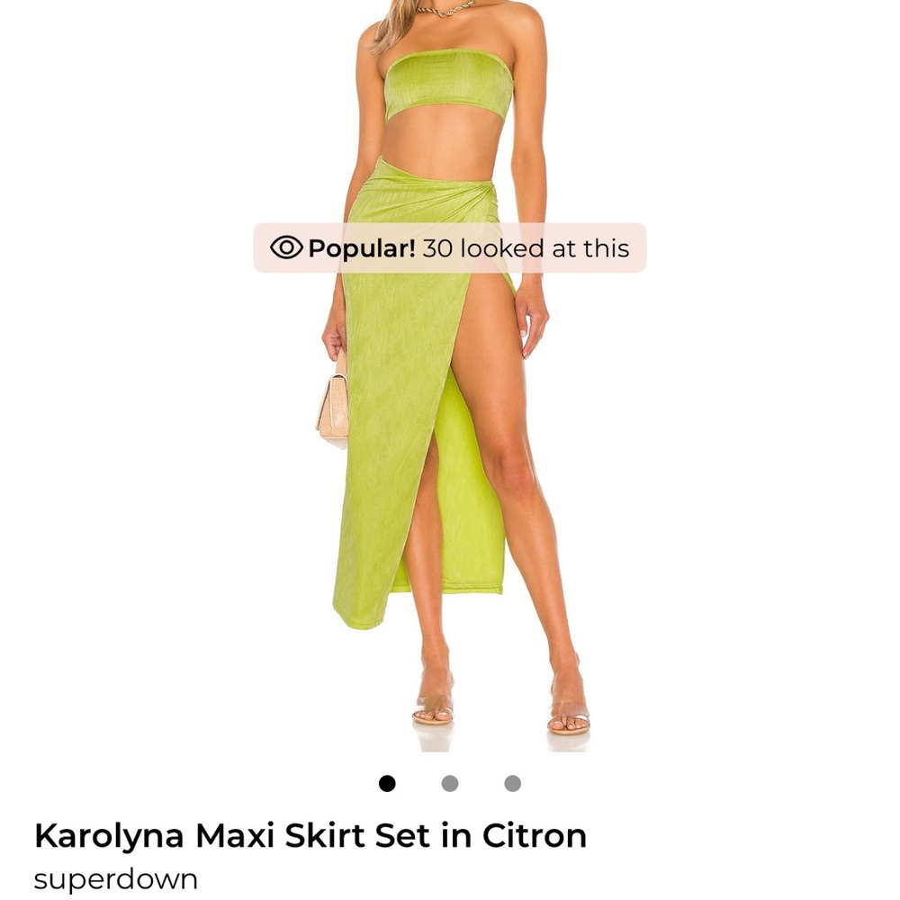 superdown Lime Green Maxi Set